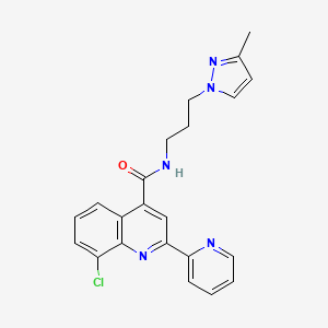 8-chloro-N-[3-(3-methyl-1H-pyrazol-1-yl)propyl]-2-(2-pyridinyl)-4-quinolinecarboxamide