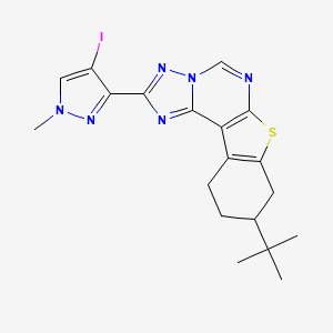 9-(TERT-BUTYL)-2-(4-IODO-1-METHYL-1H-PYRAZOL-3-YL)-8,9,10,11-TETRAHYDRO[1]BENZOTHIENO[3,2-E][1,2,4]TRIAZOLO[1,5-C]PYRIMIDINE