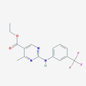 Ethyl 4-methyl-2-{[3-(trifluoromethyl)phenyl]amino}pyrimidine-5-carboxylate