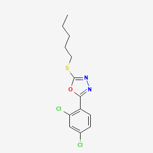 2-(2,4-Dichlorophenyl)-5-pentylsulfanyl-1,3,4-oxadiazole