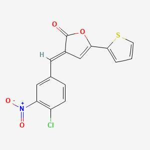 (3E)-3-[(4-chloro-3-nitrophenyl)methylidene]-5-thiophen-2-ylfuran-2-one