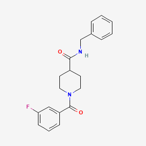 N-benzyl-1-(3-fluorobenzoyl)piperidine-4-carboxamide