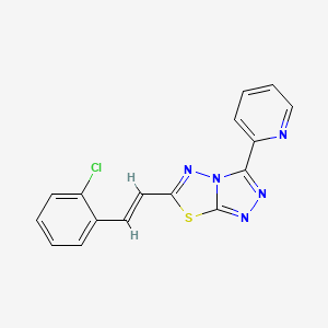 6-[(E)-2-(2-CHLOROPHENYL)-1-ETHENYL]-3-(2-PYRIDYL)[1,2,4]TRIAZOLO[3,4-B][1,3,4]THIADIAZOLE