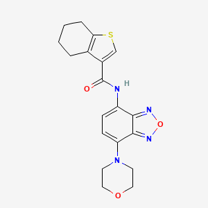 molecular formula C19H20N4O3S B4823749 N-[7-(4-morpholinyl)-2,1,3-benzoxadiazol-4-yl]-4,5,6,7-tetrahydro-1-benzothiophene-3-carboxamide 