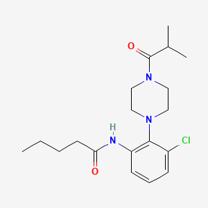 N-[3-chloro-2-(4-isobutyryl-1-piperazinyl)phenyl]pentanamide