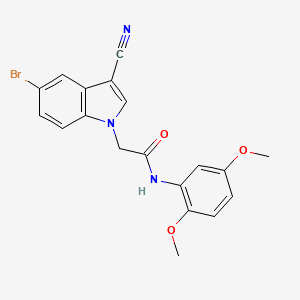 molecular formula C19H16BrN3O3 B4823766 2-(5-bromo-3-cyano-1H-indol-1-yl)-N-(2,5-dimethoxyphenyl)acetamide 