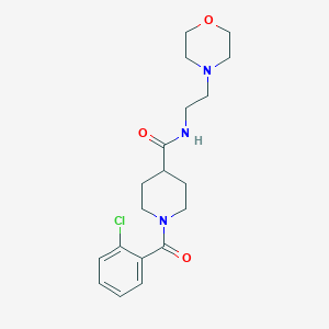 molecular formula C19H26ClN3O3 B4823769 1-(2-chlorobenzoyl)-N-[2-(4-morpholinyl)ethyl]-4-piperidinecarboxamide 