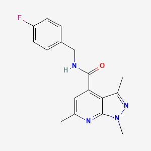 N-(4-fluorobenzyl)-1,3,6-trimethyl-1H-pyrazolo[3,4-b]pyridine-4-carboxamide