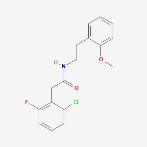 molecular formula C17H17ClFNO2 B4823839 2-(2-chloro-6-fluorophenyl)-N-[2-(2-methoxyphenyl)ethyl]acetamide 