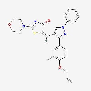 5-({3-[4-(allyloxy)-3-methylphenyl]-1-phenyl-1H-pyrazol-4-yl}methylene)-2-(4-morpholinyl)-1,3-thiazol-4(5H)-one