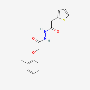 molecular formula C16H18N2O3S B4823871 N'-[2-(2,4-dimethylphenoxy)acetyl]-2-thiophen-2-ylacetohydrazide 