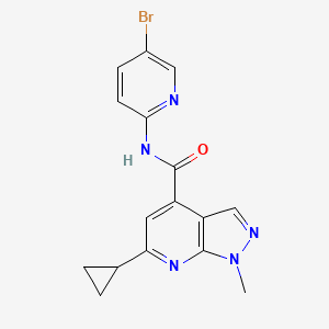 N-(5-BROMO-2-PYRIDYL)-6-CYCLOPROPYL-1-METHYL-1H-PYRAZOLO[3,4-B]PYRIDINE-4-CARBOXAMIDE