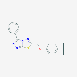 molecular formula C20H20N4OS B482390 6-[(4-Tert-butylphenoxy)methyl]-3-phenyl-[1,2,4]triazolo[3,4-b][1,3,4]thiadiazole CAS No. 791805-87-3