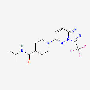 N-(propan-2-yl)-1-[3-(trifluoromethyl)-[1,2,4]triazolo[4,3-b]pyridazin-6-yl]piperidine-4-carboxamide