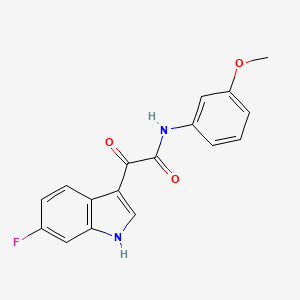 molecular formula C17H13FN2O3 B4823911 2-(6-fluoro-1H-indol-3-yl)-N-(3-methoxyphenyl)-2-oxoacetamide 