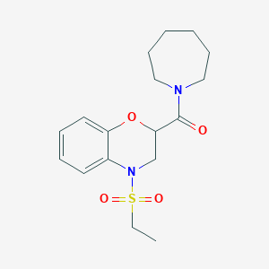 2-(1-azepanylcarbonyl)-4-(ethylsulfonyl)-3,4-dihydro-2H-1,4-benzoxazine