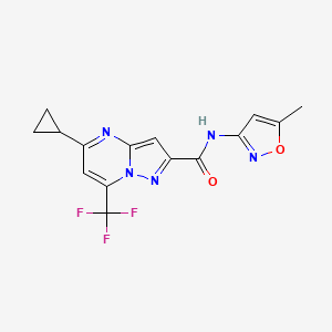 5-CYCLOPROPYL-N~2~-(5-METHYL-3-ISOXAZOLYL)-7-(TRIFLUOROMETHYL)PYRAZOLO[1,5-A]PYRIMIDINE-2-CARBOXAMIDE