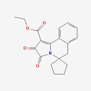 ethyl 2',3'-dioxo-2',6'-dihydro-3'H-spiro[cyclopentane-1,5'-pyrrolo[2,1-a]isoquinoline]-1'-carboxylate