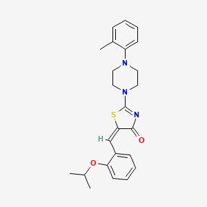 (5E)-2-[4-(2-METHYLPHENYL)PIPERAZIN-1-YL]-5-{[2-(PROPAN-2-YLOXY)PHENYL]METHYLIDENE}-4,5-DIHYDRO-1,3-THIAZOL-4-ONE