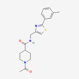 1-acetyl-N-{[2-(3-methylphenyl)-1,3-thiazol-4-yl]methyl}-4-piperidinecarboxamide