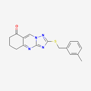 2-[(3-methylbenzyl)sulfanyl]-6,7-dihydro[1,2,4]triazolo[5,1-b]quinazolin-8(5H)-one