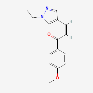 molecular formula C15H16N2O2 B4823983 (Z)-3-(1-ETHYL-1H-PYRAZOL-4-YL)-1-(4-METHOXYPHENYL)-2-PROPEN-1-ONE 