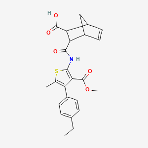 3-{[4-(4-Ethylphenyl)-3-(methoxycarbonyl)-5-methylthiophen-2-yl]carbamoyl}bicyclo[2.2.1]hept-5-ene-2-carboxylic acid