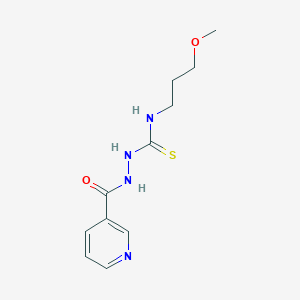 molecular formula C11H16N4O2S B4824017 N-(3-methoxypropyl)-2-(3-pyridinylcarbonyl)hydrazinecarbothioamide 