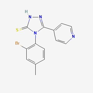 4-(2-BROMO-4-METHYLPHENYL)-5-(4-PYRIDYL)-4H-1,2,4-TRIAZOL-3-YLHYDROSULFIDE