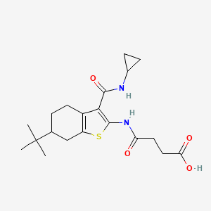 4-{[6-Tert-butyl-3-(cyclopropylcarbamoyl)-4,5,6,7-tetrahydro-1-benzothiophen-2-yl]amino}-4-oxobutanoic acid