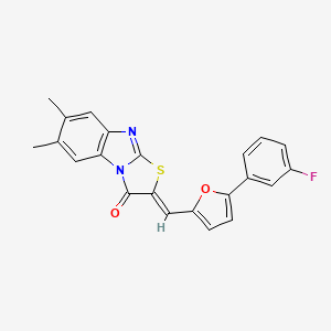 2-{(Z)-1-[5-(3-FLUOROPHENYL)-2-FURYL]METHYLIDENE}-6,7-DIMETHYL[1,3]THIAZOLO[3,2-A][1,3]BENZIMIDAZOL-3-ONE