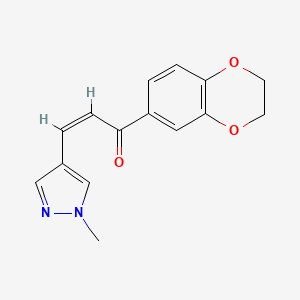 (Z)-1-(2,3-DIHYDRO-1,4-BENZODIOXIN-6-YL)-3-(1-METHYL-1H-PYRAZOL-4-YL)-2-PROPEN-1-ONE