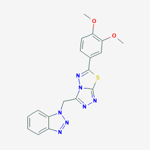 3-(Benzotriazol-1-ylmethyl)-6-(3,4-dimethoxyphenyl)-[1,2,4]triazolo[3,4-b][1,3,4]thiadiazole