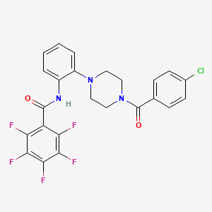 N-{2-[4-(4-chlorobenzoyl)-1-piperazinyl]phenyl}-2,3,4,5,6-pentafluorobenzamide