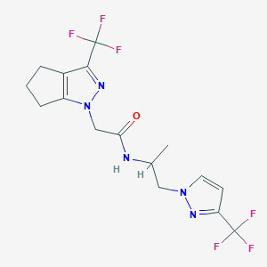 N-{1-methyl-2-[3-(trifluoromethyl)-1H-pyrazol-1-yl]ethyl}-2-[3-(trifluoromethyl)-5,6-dihydrocyclopenta[c]pyrazol-1(4H)-yl]acetamide