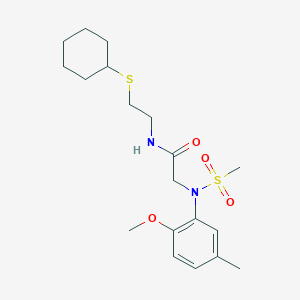 N~1~-[2-(cyclohexylthio)ethyl]-N~2~-(2-methoxy-5-methylphenyl)-N~2~-(methylsulfonyl)glycinamide