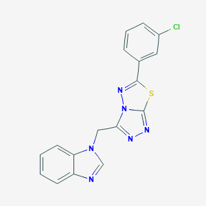 1-{[6-(3-chlorophenyl)[1,2,4]triazolo[3,4-b][1,3,4]thiadiazol-3-yl]methyl}-1H-benzimidazole