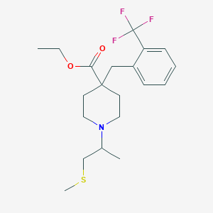 ethyl 1-[1-methyl-2-(methylthio)ethyl]-4-[2-(trifluoromethyl)benzyl]-4-piperidinecarboxylate