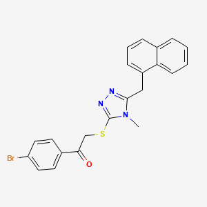 molecular formula C22H18BrN3OS B4824236 1-(4-bromophenyl)-2-{[4-methyl-5-(naphthalen-1-ylmethyl)-4H-1,2,4-triazol-3-yl]sulfanyl}ethanone 