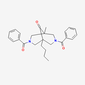 3,7-dibenzoyl-1-butyl-5-methyl-3,7-diazabicyclo[3.3.1]nonan-9-one