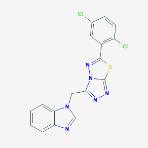 1-{[6-(2,5-dichlorophenyl)[1,2,4]triazolo[3,4-b][1,3,4]thiadiazol-3-yl]methyl}-1H-benzimidazole