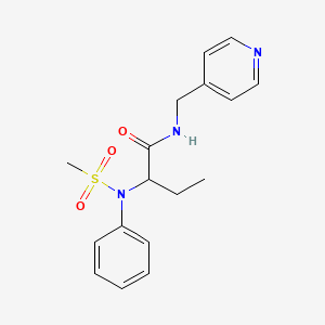 2-[(methylsulfonyl)(phenyl)amino]-N-(4-pyridinylmethyl)butanamide