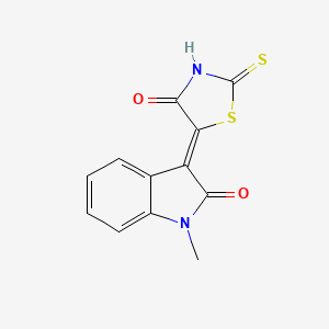 molecular formula C12H8N2O2S2 B4824270 1-methyl-3-(4-oxo-2-thioxo-1,3-thiazolidin-5-ylidene)-1,3-dihydro-2H-indol-2-one 