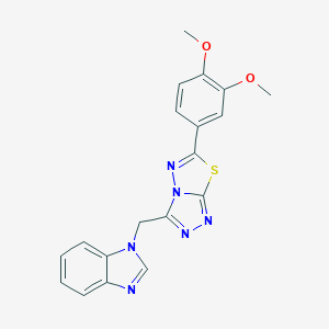 1-{[6-(3,4-dimethoxyphenyl)[1,2,4]triazolo[3,4-b][1,3,4]thiadiazol-3-yl]methyl}-1H-benzimidazole