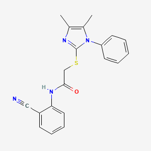 N-(2-cyanophenyl)-2-[(4,5-dimethyl-1-phenyl-1H-imidazol-2-yl)sulfanyl]acetamide