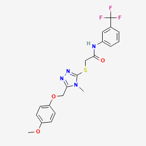 2-({5-[(4-methoxyphenoxy)methyl]-4-methyl-4H-1,2,4-triazol-3-yl}sulfanyl)-N-[3-(trifluoromethyl)phenyl]acetamide