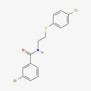 3-bromo-N-{2-[(4-chlorophenyl)thio]ethyl}benzamide