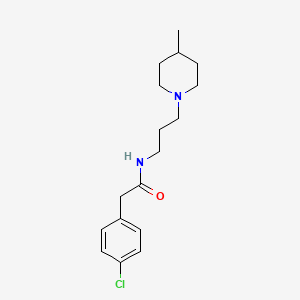 2-(4-chlorophenyl)-N-[3-(4-methyl-1-piperidinyl)propyl]acetamide