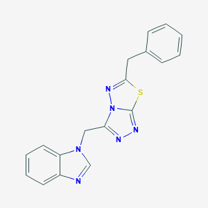 1-[(6-benzyl[1,2,4]triazolo[3,4-b][1,3,4]thiadiazol-3-yl)methyl]-1H-benzimidazole