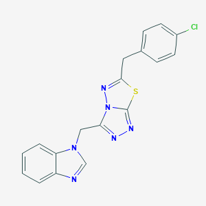 1-{[6-(4-chlorobenzyl)[1,2,4]triazolo[3,4-b][1,3,4]thiadiazol-3-yl]methyl}-1H-benzimidazole